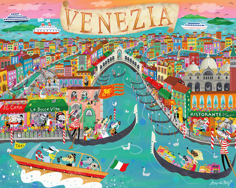 Ceaco - Venice Dogs - 1000 Larger Sized Piece Jigsaw Puzzle Ceaco