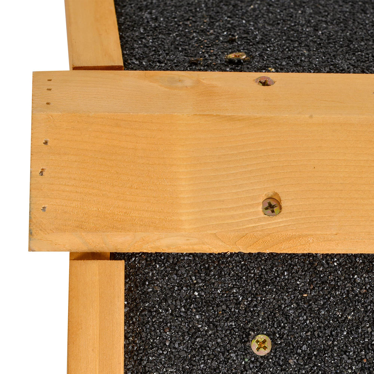 PawHut 2-Level Rabbit Hutch Bunny House with Weatherproof Hinged Asphalt Roof, Removable Tray and Ramp for Outdoor PawHut