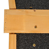 PawHut 2-Level Rabbit Hutch Bunny House with Weatherproof Hinged Asphalt Roof, Removable Tray and Ramp for Outdoor PawHut