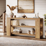 Tribesigns 70.9-Inch Extra Long Console Table with Storage, Narrow Wooden Sofa Table Behind The Couch, Farmhouse 3-Tier Entry Foyer Table for Entryway, Living Room, Hallway Tribesigns