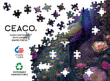 Ceaco - Glow in The Dark - Peacock Glow - 750 Piece Jigsaw Puzzle Ceaco