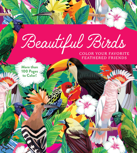 Beautiful Birds: Color Your Favorite Feathered Friends - More than 100 Pages to Color! (Chartwell Coloring Books) WoodArtSupply