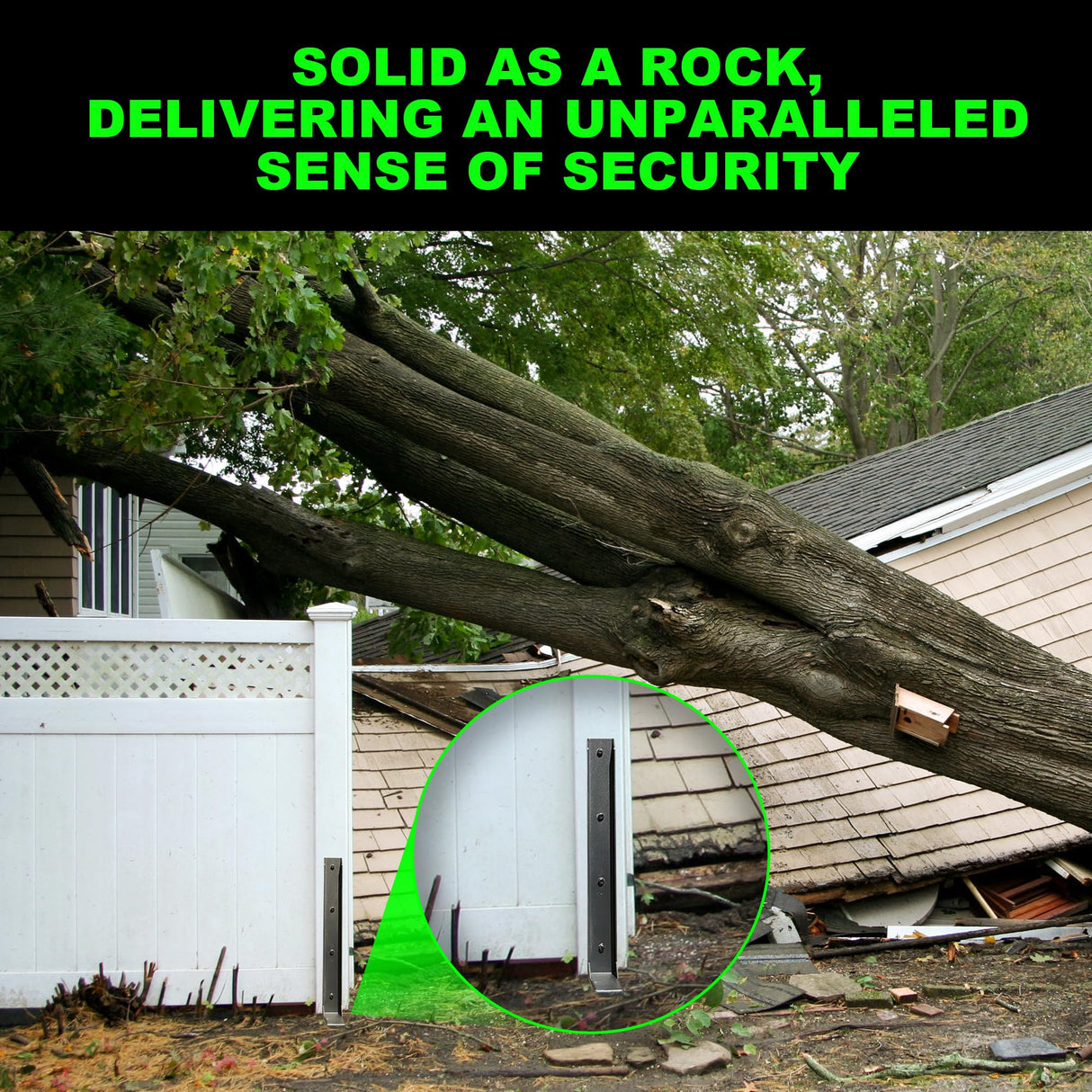 ARKSOLDIER Thickened Fence Post Anchor Kit, Metal Fence Post Repair Stakes Kit, Anchors Ground Spikes Mender for Repair Leaning 4x4/6x6 Wood Fence Post Support (Thicker 11-Gauge, 8 Pack/Black) arksoldier