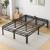 NKZ King Size Bed Frame 16 Inch, Metal Bed Frame & Box Spring 2 in 1 Platform with Round Corner Legs, 4000lbs Weight Capacity Reinforced Metal Frame, Headboard Hole, Noise-Free, Easy Assembly NKZ