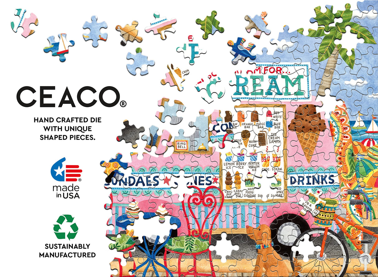 Ceaco - Food Trucks - Ice Cream Truck II - 500 Piece Jigsaw Puzzle Ceaco