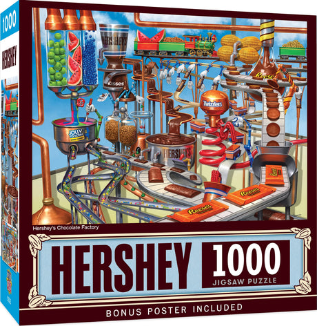 MasterPieces 1000 Piece Jigsaw Puzzle for Adults, Family, Or Youth - Hershey's Chocolate Factory - 19.25"x26.75" Masterpieces