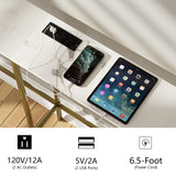 SONGXIN 70.9 Inch Console Table with Power Outlet,Modern Narrow Long Sofa Table Behind Couch,Skinny Entry Table with Gold Metal Frame for Entryway,Living Room, Hallway,Marble White SONGXIN