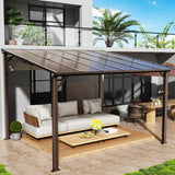 Airwire 10x12 FT Gazebo, Outdoor Gazebos on Clearance with Aluminum Frame, Wall Mounted Gazebo & Pergola, Lean to Gazebo Awnings for Patio, Decks, Porch and Backyard AirWire