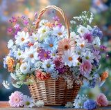 BYGFHLYW 5D Diamond Painting Kits for Adults, Daisy Flower Diamond Art Kits for Adults Beginner, DIY Full Drill Diamond Dot Gem Painting for Home Wall Decor 13.7x13.7inch BYGFHLYW