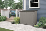 Craftsman Horizontal Shed, Compact Outdoor Storage System, 34 Cu. Ft. Capacity, Made in USA - Lockable Multi-Wall Resin Organizer for Garbage Cans, Garden Tools, Bins, Bikes and Yard Equipment CRAFTSMAN