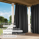 Kimunuk Gazebo Universal Replacement Privacy Curtain,12'X14' Gazebo Outdoor Waterproof Curtains, 4-Panels Sidewall Curtains with Double Zipper for Patio, Garden and Backyard (Only Curtains, Black) Kimunuk