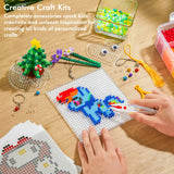 INSCRAFT Fuse Beads, 33000pcs Fuse Beads Kit for Kids, 33 Color 5MM Iron Beads Set with 150 Patterns, 8 Pegboards, 15 Ironing Paper, 6 Tweezers, 85 accessories, Craft Kits Gifts for Birthday Christmas INSCRAFT