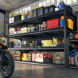 REIBII 60" W Garage Shelving, Storage Shelves 2500LBS Adjustable 4-Tier Heavy Duty Metal Shelving for Storage Commercial Shelving Unit Industrial Shelf for Garage,School, 60" W*60" H*24" D REIBII
