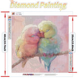 Milila 5D Diamond Painting Kits for Adults Full Drill Love Birds Diamond Art Kits Diamond Dots Beginners Craft Kits for Home Wall Decor Gifts 15.7x15.7inch(Love Birds) Milila