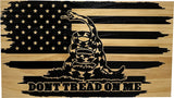 Bellewood Designs Dont Tread On Me American Flag Wall-Mounted Secure Gun Cabinets & Safes (Distressed) Bellewood Designs