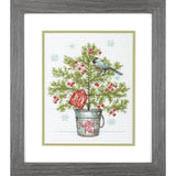 Dimensions 70-09624 Christmas Tree Holiday Counted Cross Stitch Kit, 8" x 10", 16 Cnt. White Aida, 4 Pieces Dimensions