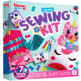 Klever Kits 7 Sewing Projects- My First Felt Sewing Kit- Easy DIY Wildlife Artworks of Unicorn Pillow and Mermaid Card Holder, Gift for Kids Aged 6+ Klever Kits