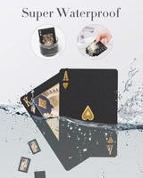 BIERDORF Diamond Waterproof Black Playing Cards, Poker Cards, HD, Deck of Cards (Black) BIERDORF