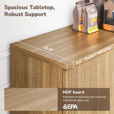 BELLEZE Sideboard Buffet Cabinet, 63" Storage Cabinet with Fluted Decorative Doors, Modern Console Table for Dinning Room, Kitchen & Living Room - Colemen (Camel) BELLEZE