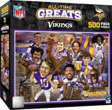 MasterPieces 500 Piece Sports Jigsaw Puzzle for Adults - NFL Minnesota Vikings All-Time Greats - 15x21 Masterpieces