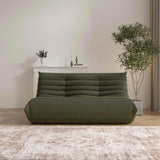 Bean Bag Chair, Loveseat Fireside Chair Bean Bag Sofa Large Bean Bag Chair for Adults, 2 Seater Bean Bag Chairs for Teens with High Density Comfortable Foam, Bean Bag for Living Room, Bedroom (Green) YVDNHP