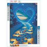 QINRUBB DIY Heart Diamond Painting Kits, Full Drill Butterflies Diamond Art Painting Kits for Adults Beginners, DIY 5D Love Painting by Numbers Dreamland Diamond Art Kits for Home Decor 12x16inch QINRUBB