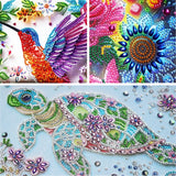 5D Sea Turtle Special Shape Diamond Art Painting Kits for Adults, DIY Crystal Rhinestones Small Animals Picture Diamond Dots Paintings Adult Craft Kits for Beginner Paintcolor
