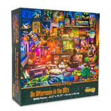 an Afternoon in The 80s Retro 1000-Piece Jigsaw Puzzle by Rachid Lotf | Brain Teaser Activity for Kids and Adults | 28 x 20 Inches Toynk