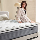 Vipcute Full Mattress, 12 Inch Full Size Mattresses, 12 Inch Hybrid Pocketed Coil Mattress in a Box with Gel Memory Foam Vipcute