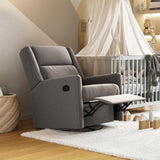 Flash Furniture Cash Swivel Glider Rocking Recliner, Manual Recliner with 360 Degree Swivel, for Living Room, Bedroom, or Nursery, Fabric Upholstered, Dark Gray Flash Furniture
