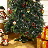 Gisafai Christmas Tree Stand 9.4 x 3.5 Inches/ 240 x 90 mm Green Tree Base Stand with Water Reservoir Snowman Christmas Tree Holder Base for Real Trees Xmas Gisafai