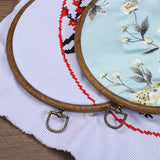PATIKIL 5 Pieces 8 Inch Embroidery Hoops Frame Round Imitated Wood Circle Cross Stitch Hoop Ring for Embroidery Art Craft Handy Sewing Decoration PATIKIL