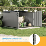 Suncast Glidetop Horizontal Outdoor Storage Shed with Pad-Lockable Sliding Lid and Doors, All-Weather Shed for Yard Storage, 57.5" W x 79.75" D x 52" H Suncast