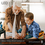 SYLVANIA LED Utility Shop Light Ceiling Fixture with Light and Pull Chain, 250W Equivalent, Efficient 30W, Cool White - 1 Pack (61452) LEDVANCE