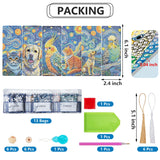 SWATOM 6 Pcs 5D Diamond Painting Bookmarks Starry Night & Animals Acrylic Diamond Art Bookmark with DIY Painting Kits Tassels & Wood Beads Pendant Rhinestone Bookmarks SWATOM