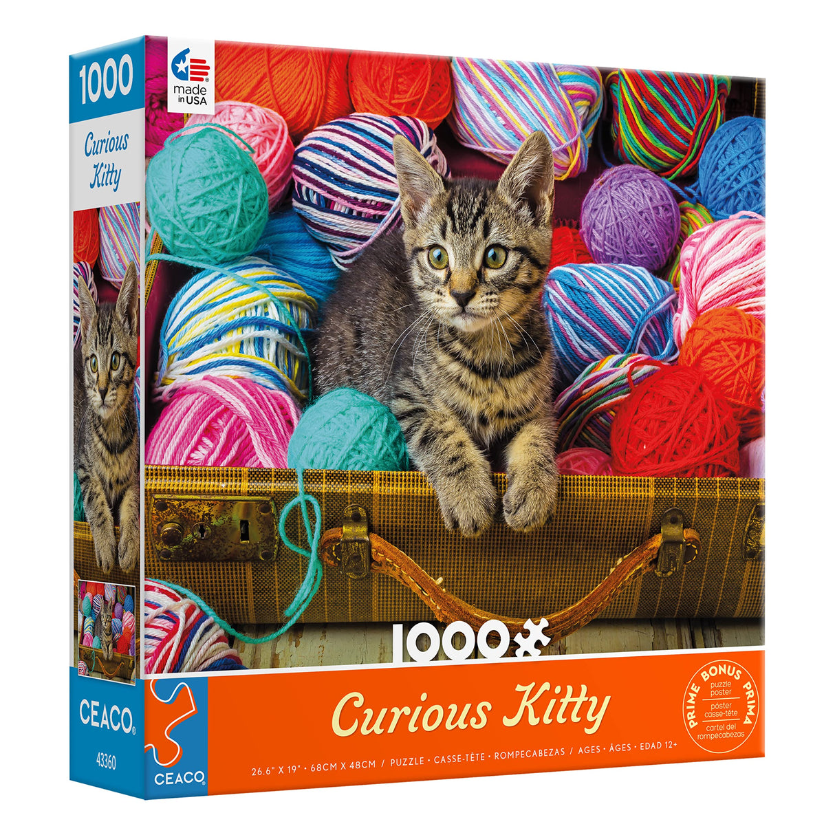 Ceaco - Garry Gay - Curious Kitty - 1000 Piece Jigsaw Puzzle Ceaco