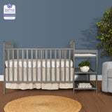 Dream On Me Anna 3-in-1 Full-Size Crib and Changing Table Combo in Steel Grey, Greenguard Gold Certified, Non-Toxic Finishes, Includes 1" Changing Pad, Wooden Nursery Furniture Dream On Me