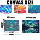 Aurora Diamond Painting for Adults-Diamond Art,Aurora 5D Diamond Painting Kits for Adult,Starry Sky Gem Art for Adults and Crafts Home Decor 12x16inch Hutarosl