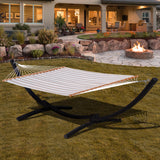 Lazy Daze Hammocks Metal Arc Hammock Stand with Chains Fit 9-11 FT Hammocks, 2-Person Weather-Resistant Steel Curved Heavy Duty Hammock Stand 500 LB Capacity for Outdoor, Black Lazy Daze Hammocks