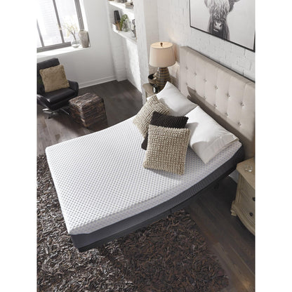 Signature Design by Ashley California King Size Chime Elite 10 Inch Plush Green Tea & Charcoal Gel Memory Foam Mattress with Micro Cool Cover