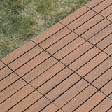 PURE ERA Wood Composite Interlocking Floor Deck Tiles Indoor Outdoor Use 12"x12" (10Pcs, 10 sq. Ft, Light Brown Maple Wood Pattern) - Great Upgrade to Patio Backyard Pathway PURE ERA
