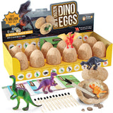 Dan&Darci Dig a Dozen Dino Egg Kit for Kids - Dinosaur Toys Gift 3-12 Year Old - 12 Eggs & Surprise Dinosaurs - Basket Stuffers - Science STEM Activities - Boy Toy Party Gifts for Boys & Girls Dan&Darci