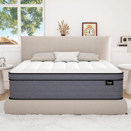 Ayeawo Queen Mattress, 14 Inch Hybrid Mattress Queen Size with Gel Memory Foam and Individual Pocket Springs,Pressure Relief & Motion Isolation,Upgraded Support Firm Queen Mattress in a Box Ayeawo