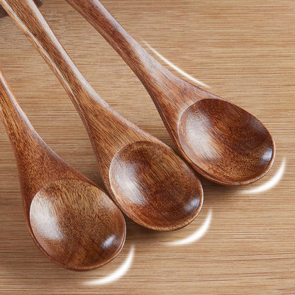 Sevensun Small Wooden Teaspoon, 6pcs Serving Wooden Utensils For Cooking, Condiments, Honey, Spoons For Daily Use