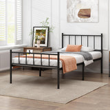 DIIYIV Twin Bed Frame-Classic Metal Platform Bed Frame,Mattress Foundation with Steel Slat Support,Under Foundation Storage,No Box Spring Needed, Easy Assembly, Twin Size DIIYIV