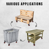 Outdoor Caster Wheels, 6 Inch Caster Wheels, Cart Wheels 6 Inch, Large Caster Wheels, Rubber Caster Wheels, Swivel Wheels Heavy Duty, 6 Inch Wheels, Heavy Duty Wheels, Off Road, Industrial, Flat Free Houseables