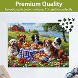 500 Pieces Puzzles for Adults–Dogs Jigsaw Puzzle for Adults Children Elderly–Recycled Paper Puzzle 500 Pieces–Challenging Family Activity Game Gift for Family Friends Men Women Seniors (21x15in) Jeacirio
