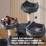 Yaheetech 68.5in Cat Tree Multi-Level Cat Tower with Large Cat Condo＆Cozy Perches Stable Pet Play House w/Sisal-Covered Scratching Posts＆Board for Indoor Cats, Dark Gray Yaheetech