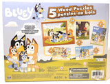 Bluey 5 Wood Puzzles with Storage Box, 72 Exclusive Mickey Mouse Clubhouse Stickers and Star Wars 300+ Stickers Bundle for Kids - Ages 3 and Up Spin Master
