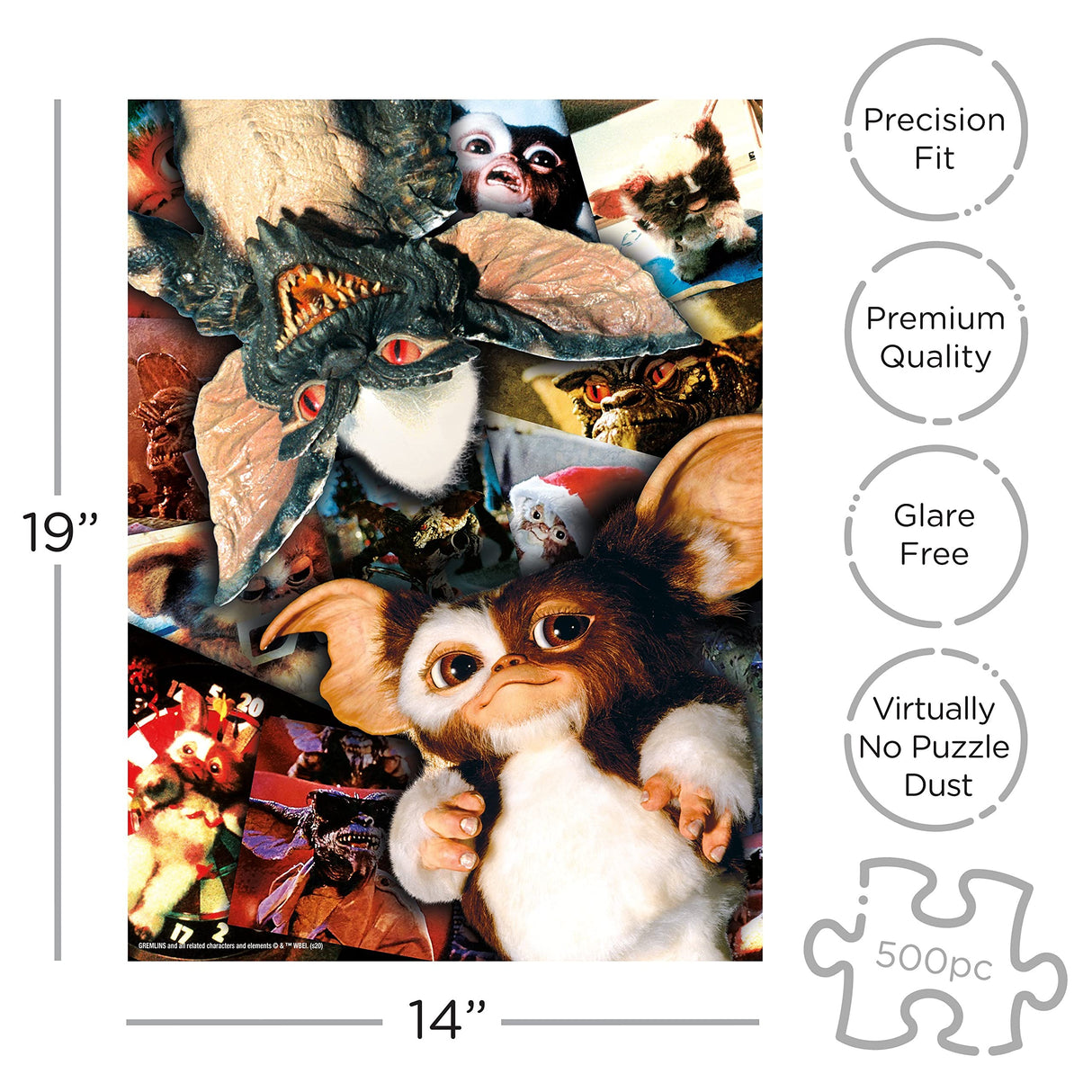 AQUARIUS Gremlins Puzzle (500 Piece Jigsaw Puzzle) - Glare Free - Precision Fit - Officially Licensed Gremlins Merchandise & Collectibles - 14 x 19 Inches AQUARIUS